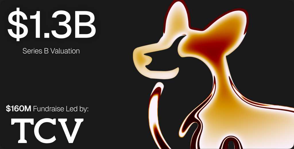 Corgi Series B announcement — $160M raised at $1.3B valuation, led by TCV
